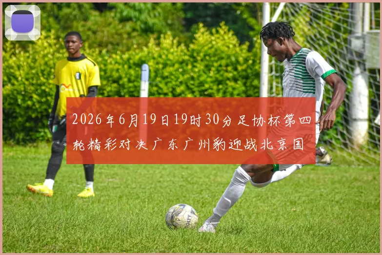 2026年6月19日19时30分足协杯第四轮精彩对决广东广州豹迎战北京国安